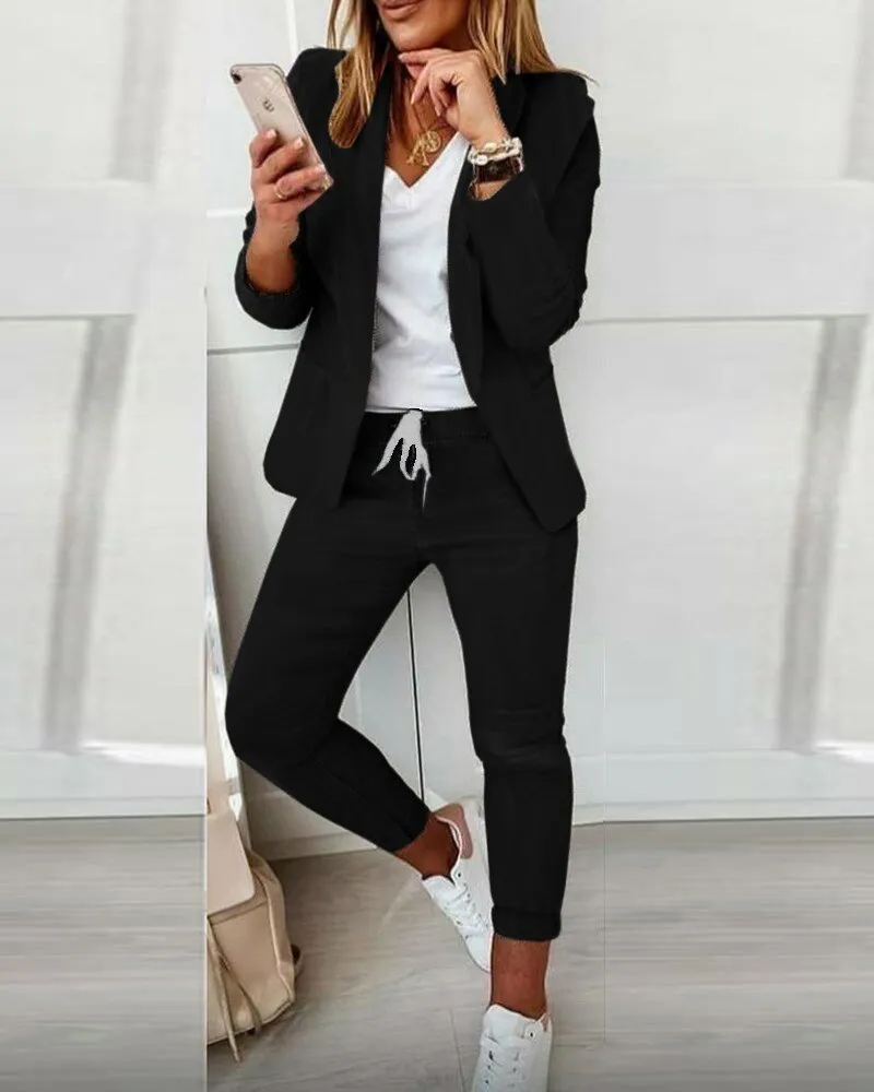 Amira | Stylish Blazer and Fitted Pants Casual Set