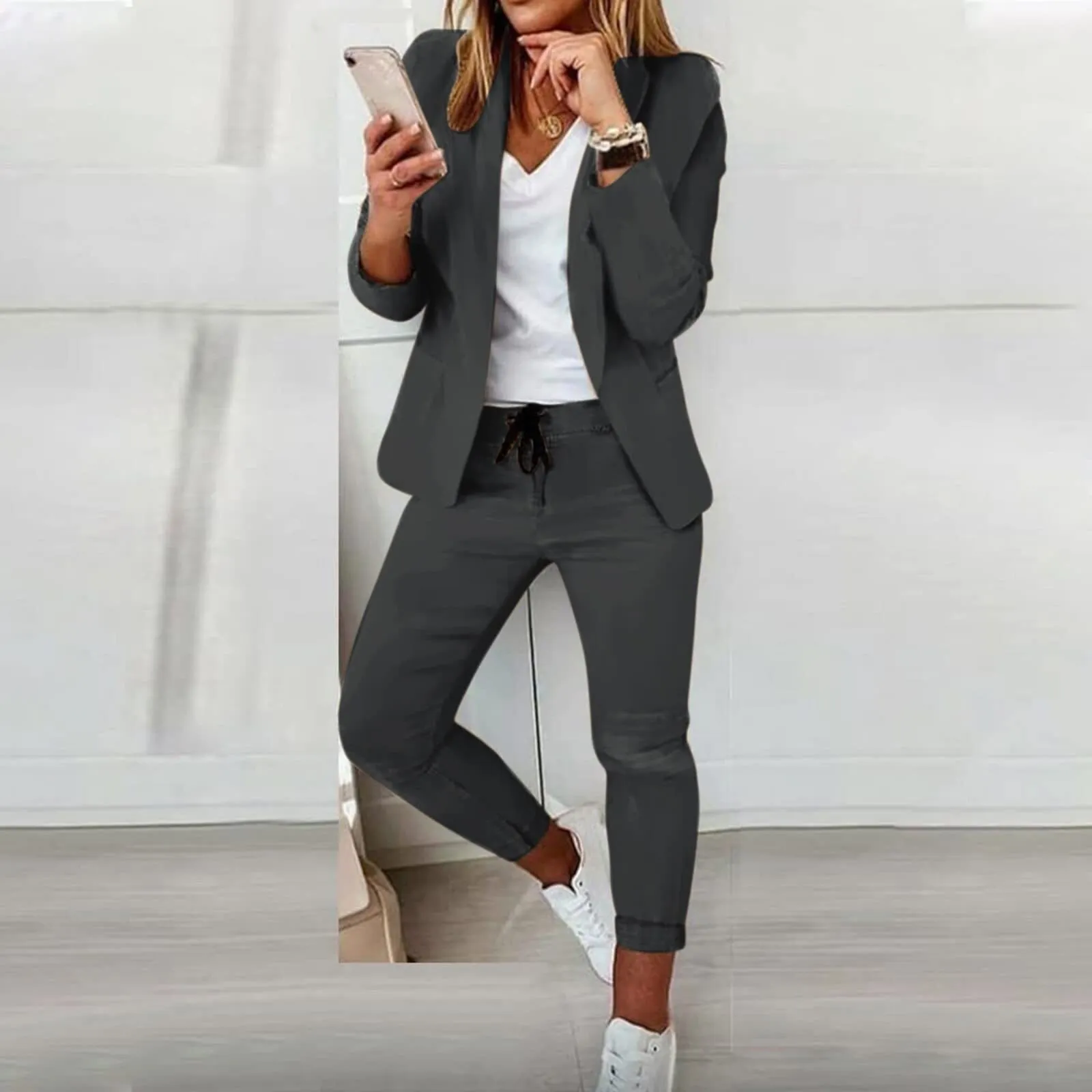 Amira | Stylish Blazer and Fitted Pants Casual Set