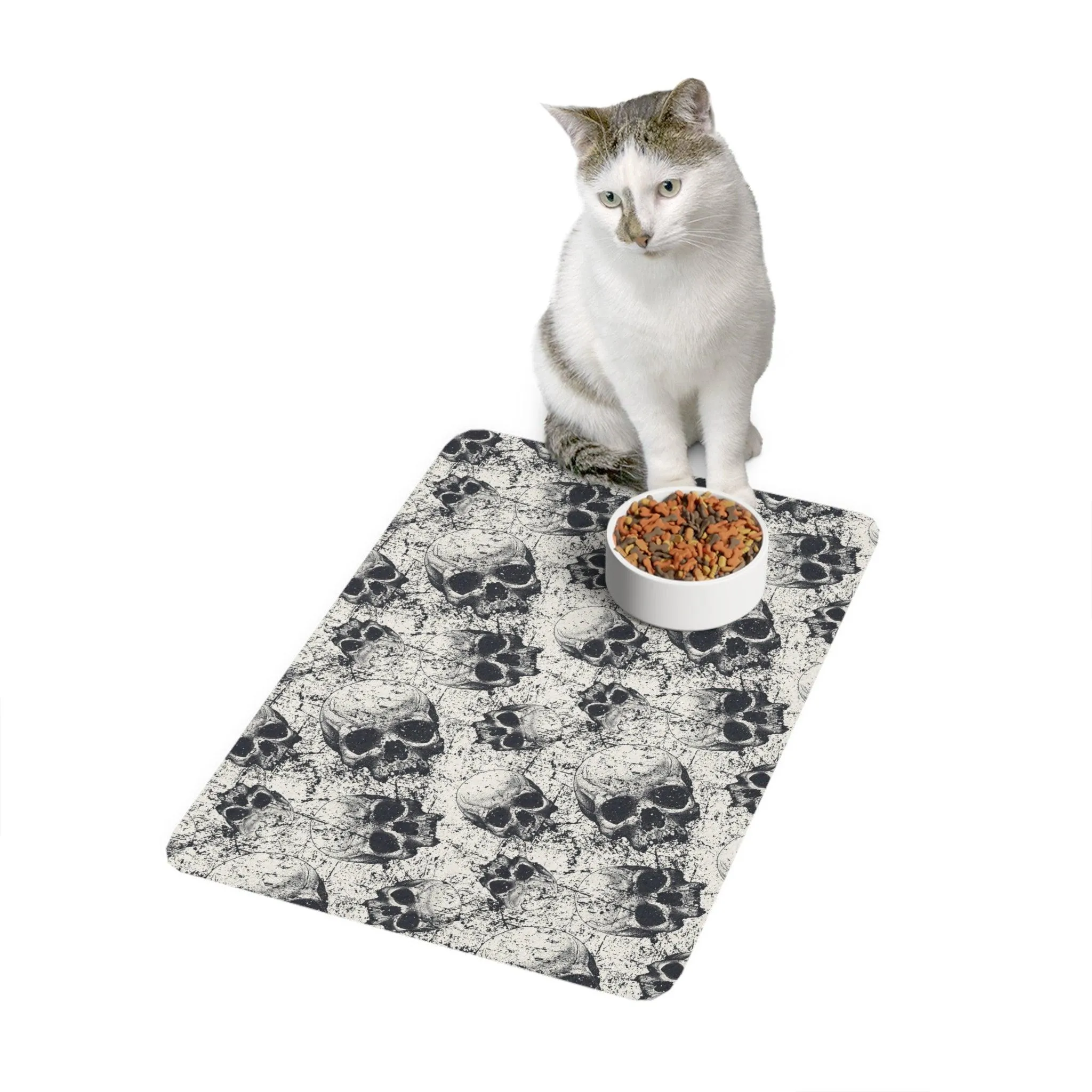 Ancient Skulls Pet Food Mat (12x18)