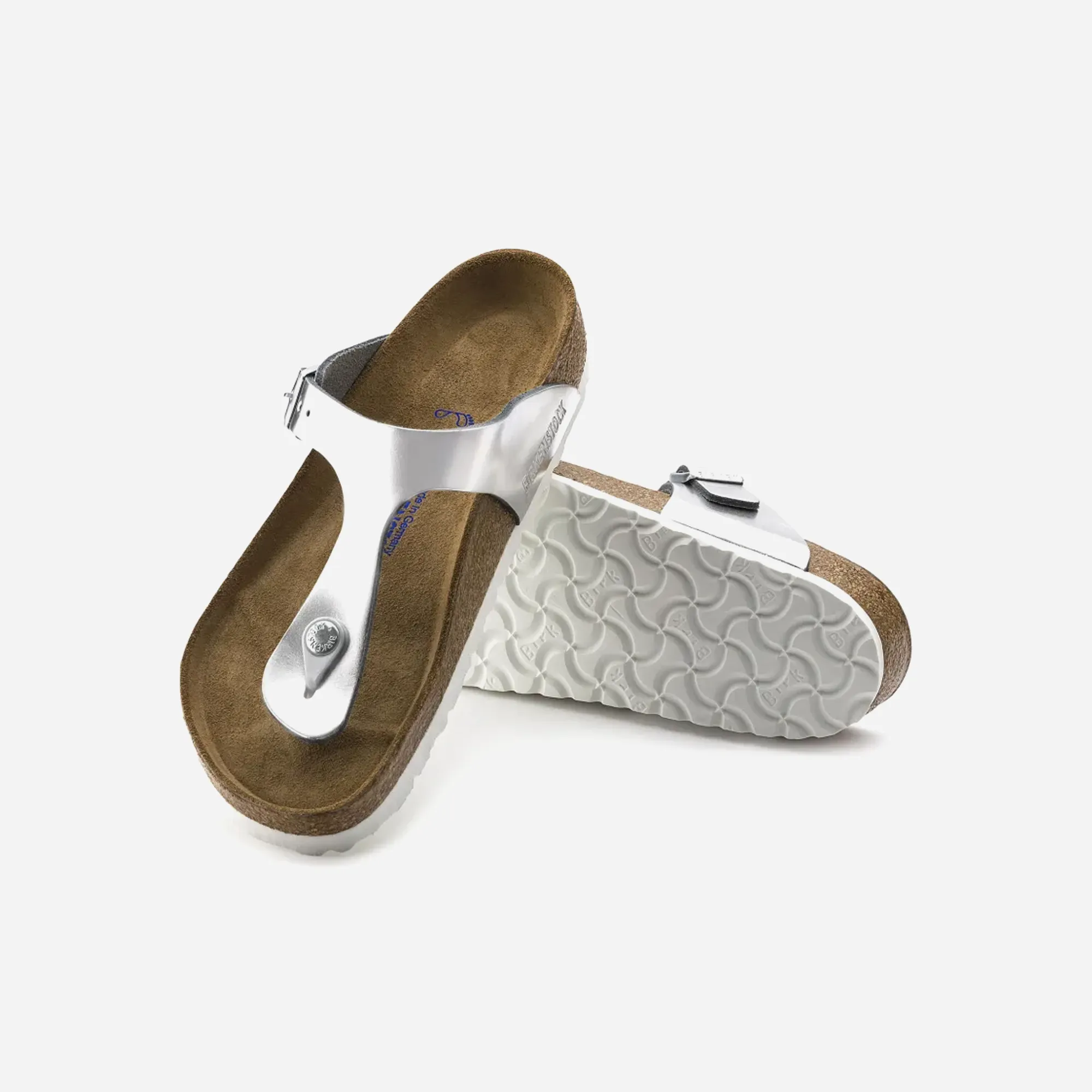 Birkenstock Gizeh NL SFB Metallic Silver WMNS