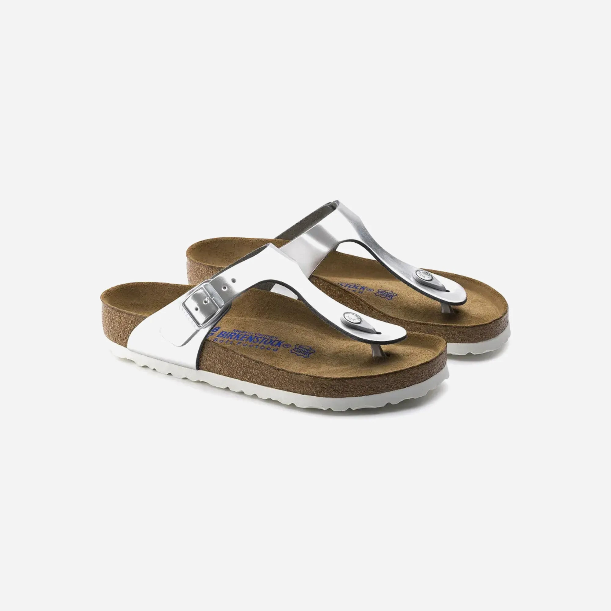 Birkenstock Gizeh NL SFB Metallic Silver WMNS