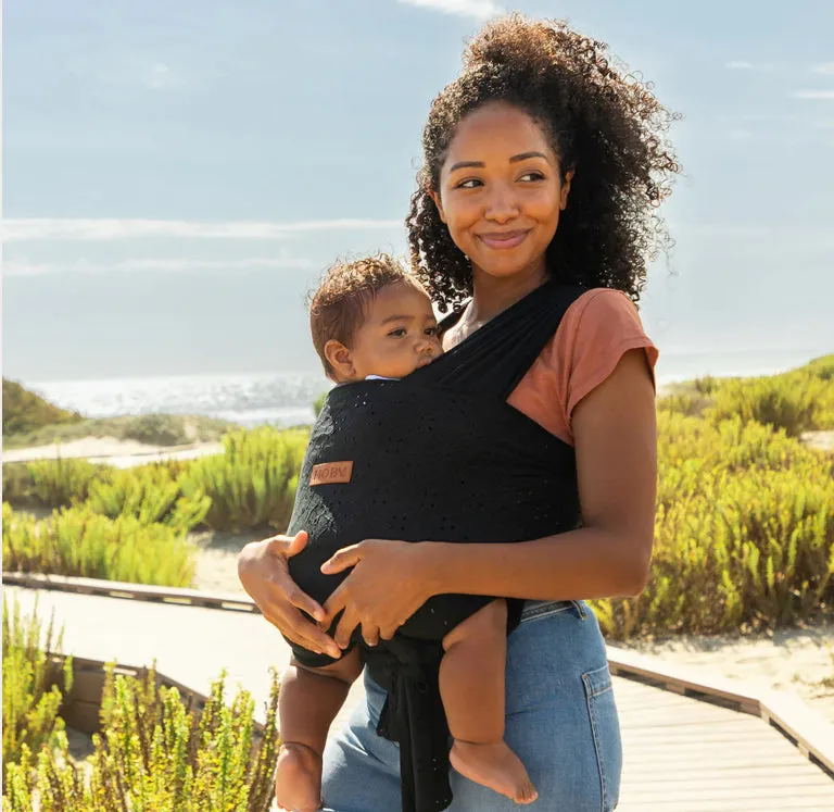 Black Eyelet Easy Wrap Baby Carrier-Moby