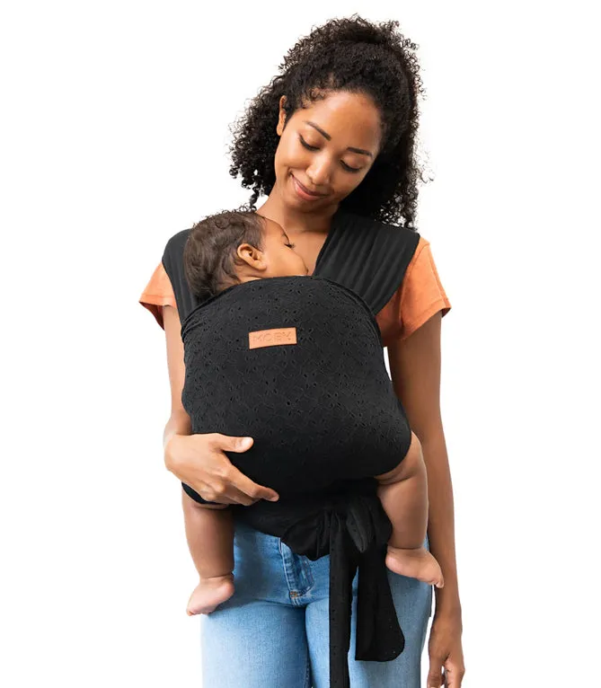 Black Eyelet Easy Wrap Baby Carrier-Moby