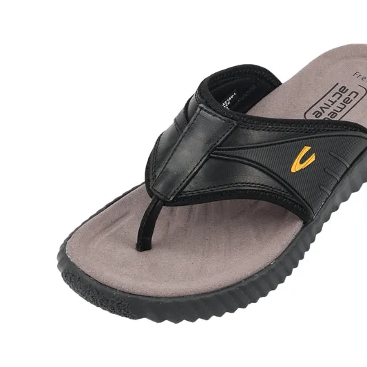 camel active Leather Sandals Men Black FRED-892503-XC1SV-1