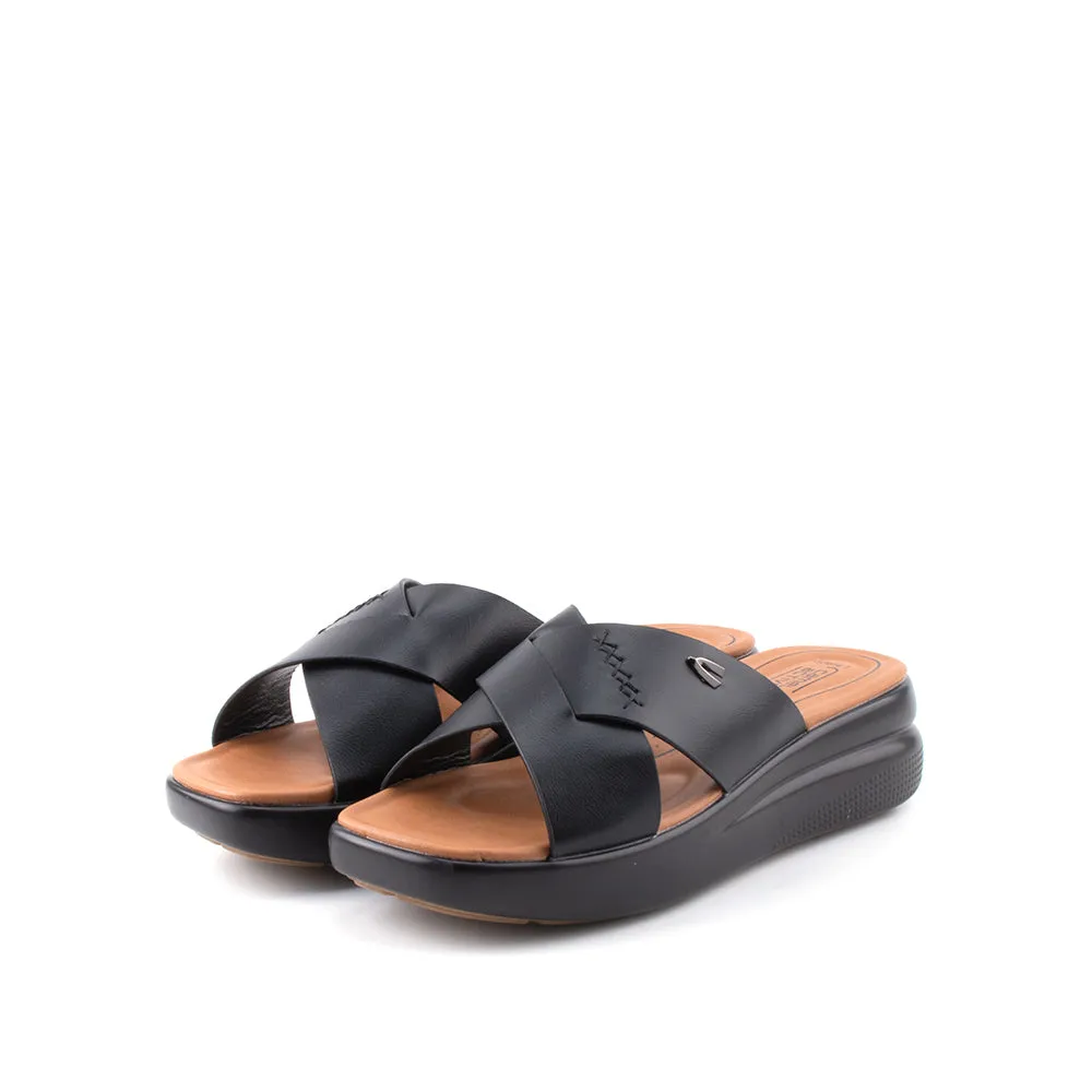 camel active Women Victoria 1 Cross-Strap Sandals -782402-YR01SV-1-BLACK