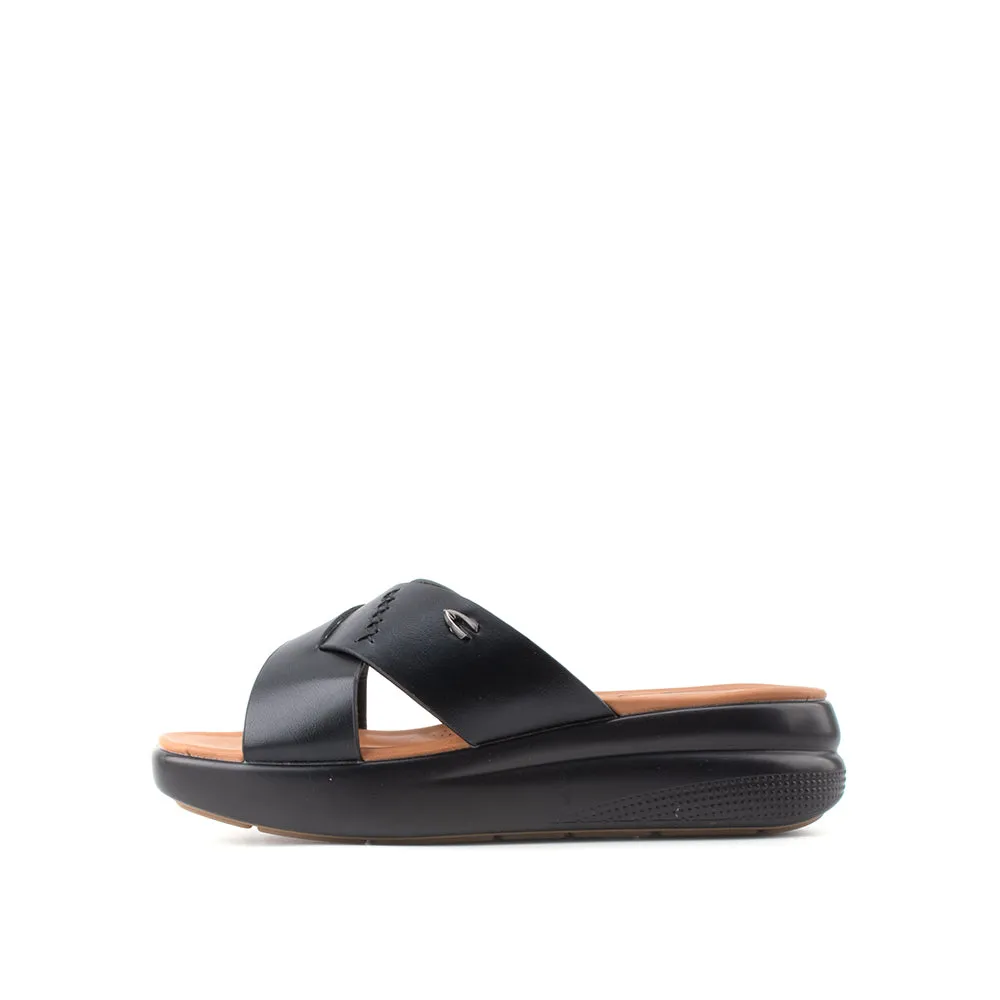 camel active Women Victoria 1 Cross-Strap Sandals -782402-YR01SV-1-BLACK