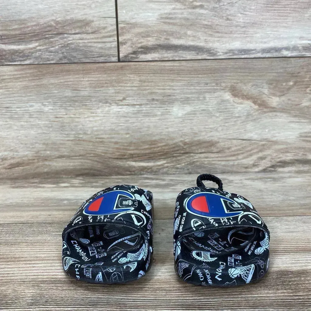 Champion Super Slide Doodle Sandals sz 8c