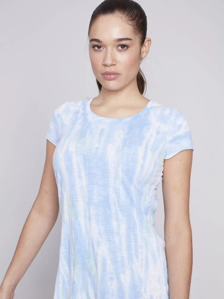 Charlie B Blue 'Amazon' Tie Dye Cotton Dress