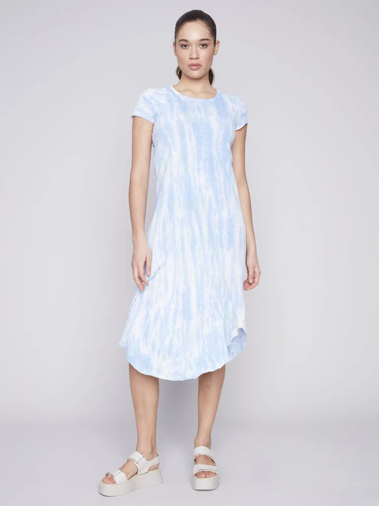 Charlie B Blue 'Amazon' Tie Dye Cotton Dress