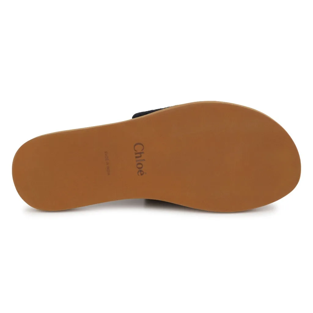 Chloé Kids Logo Print Flat Sandals