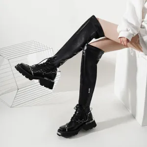 Chunky Heel Fashion Motorcycle Spring Martin Boots
