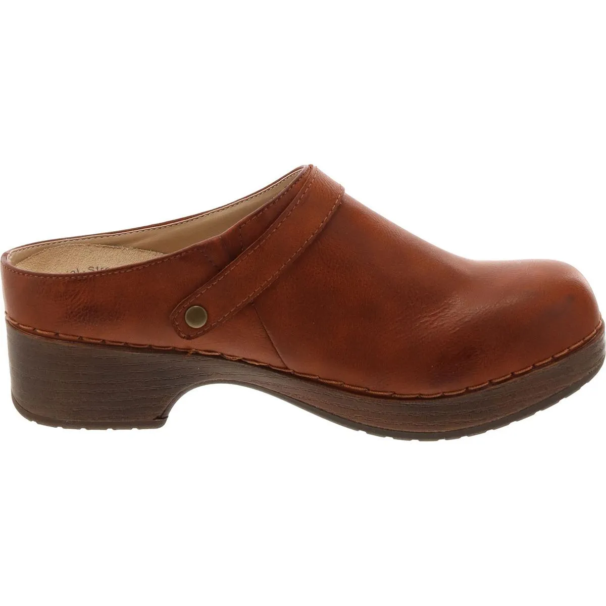 Easy Works by Easy Street Womens Shira Faux Leather Slip On Clogs