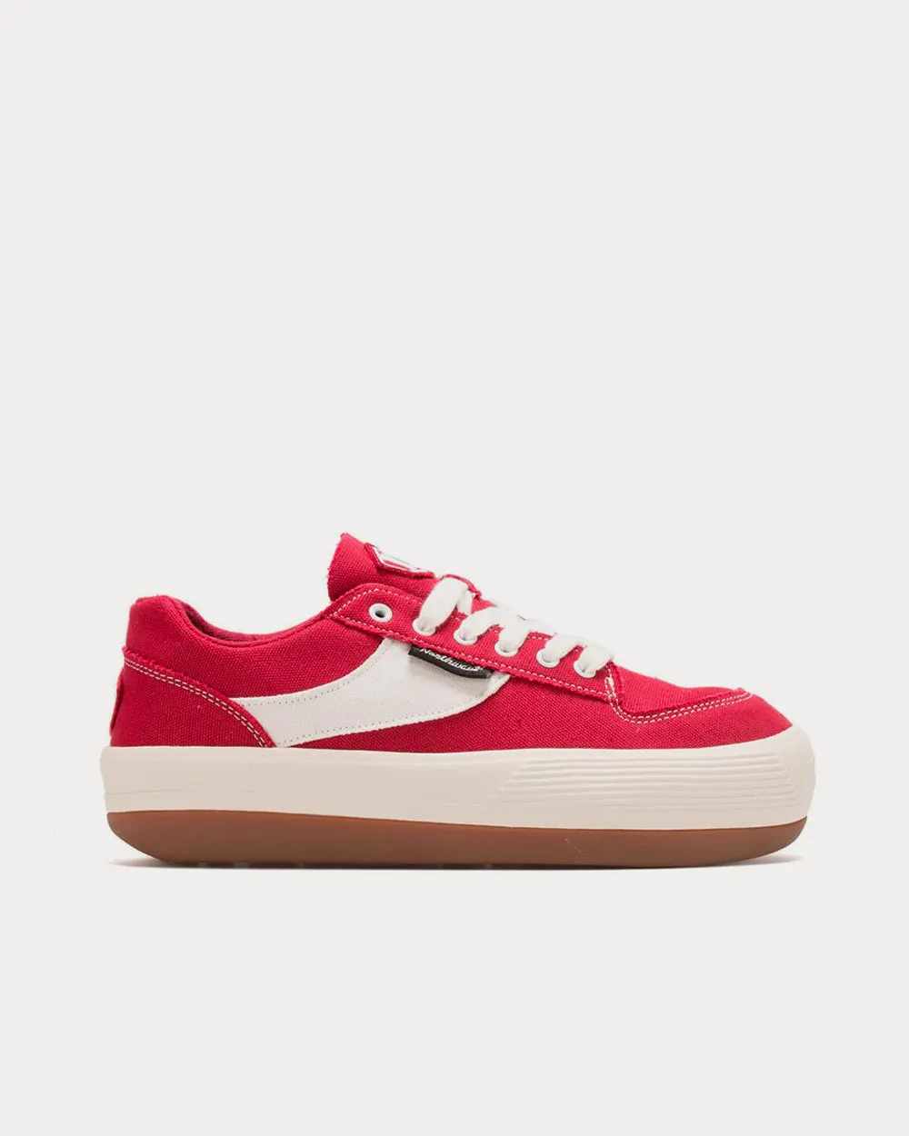 Espresso Canvas Red Low Top Sneakers