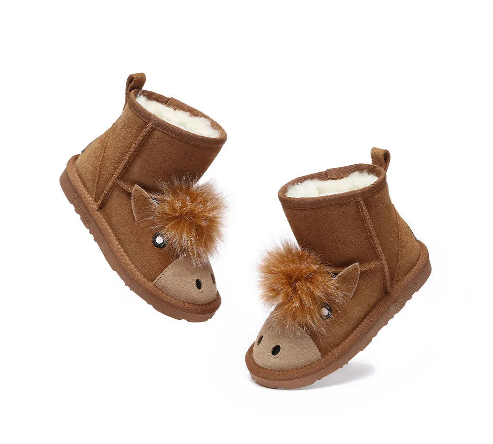 EVERAU® Kid Sheepskin Boots Pony Kids Plus