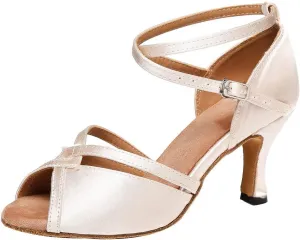 HIPPOSEUS Women Professional Latin Dance Shoes Open Toe Ballroom Salsa Bachata Shoe,Model YCL
