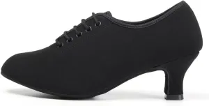 HIPPOSEUS Women's Lace up Latin Dance Shoes Pointed Toe Ballroom Modern Salsa Rhythm Teaching Practice Dance Shoes,Model KC