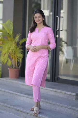Hridaya Pink Kurti Set
