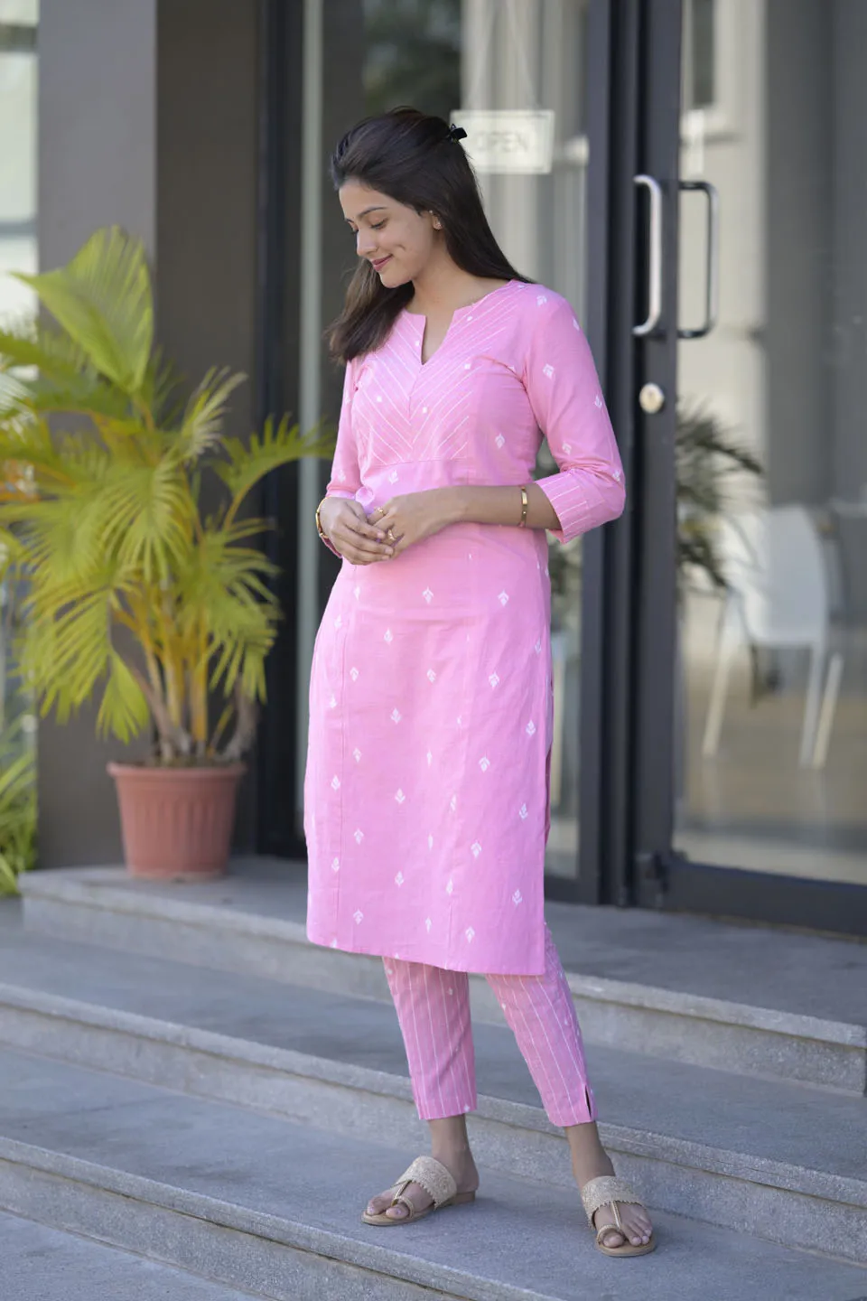 Hridaya Pink Kurti Set