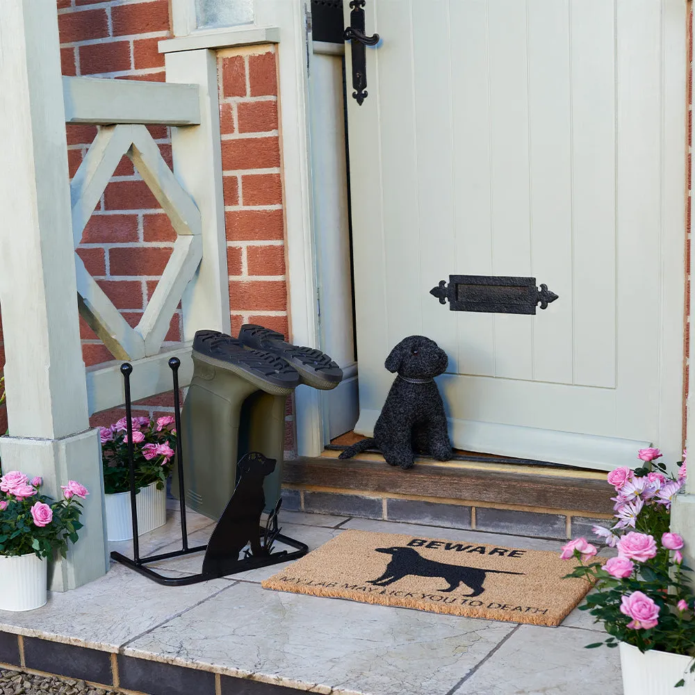Labrador welly boot rack