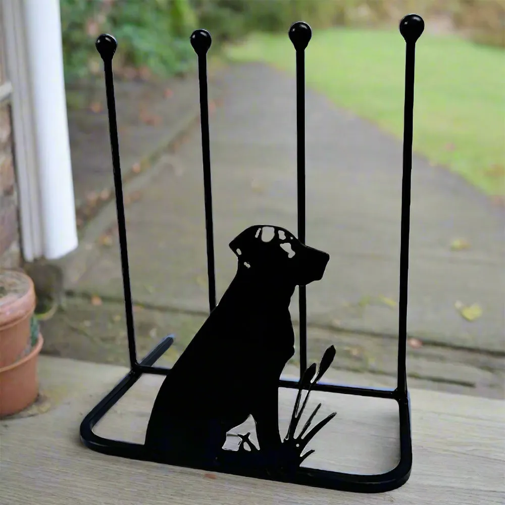 Labrador welly boot rack
