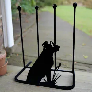 Labrador welly boot rack