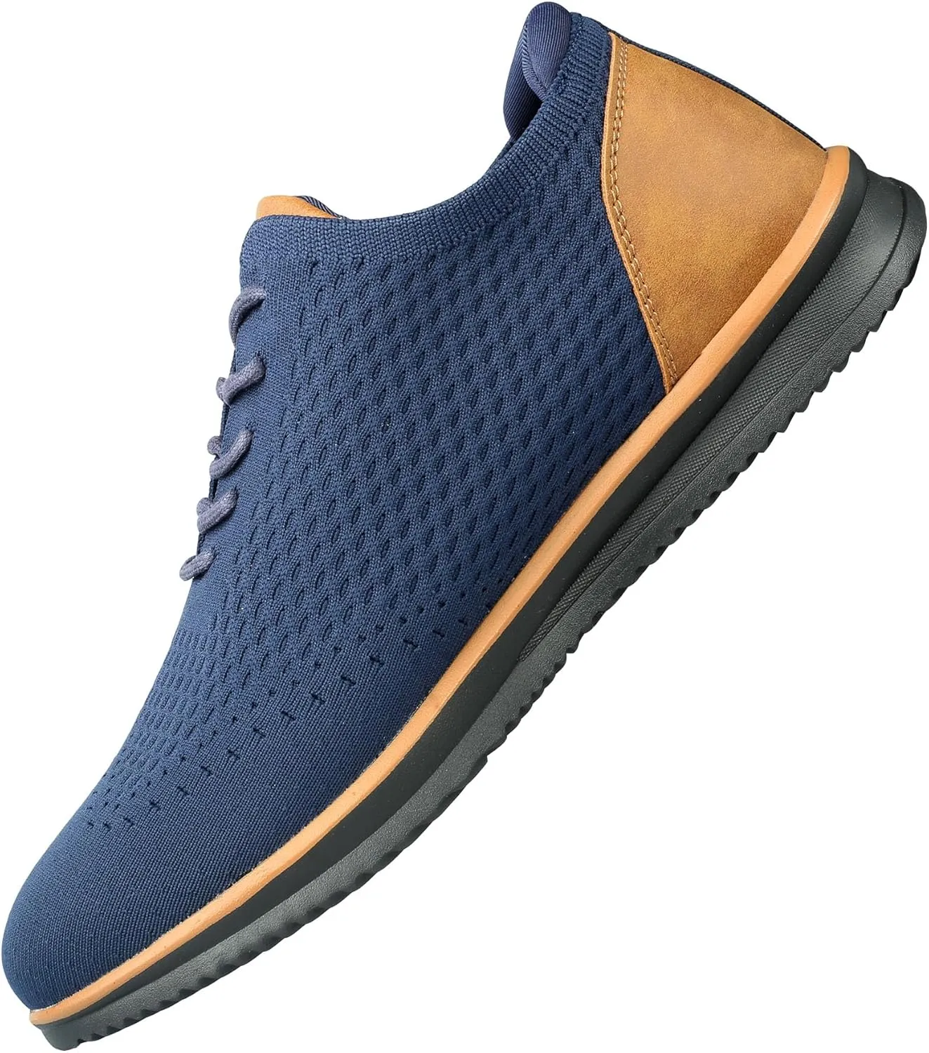 Men's Fashion Dress Sneakers Casual Walking Shoes Business Oxfords Mesh Comfortable Lightweight Breathable Tennis Lace-Up