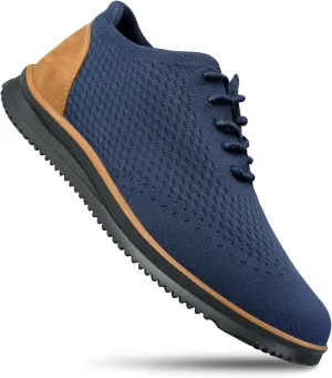 Men's Fashion Dress Sneakers Casual Walking Shoes Business Oxfords Mesh Comfortable Lightweight Breathable Tennis Lace-Up