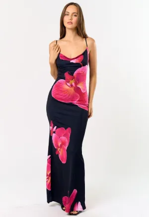 Midnight Bloom Maxi Dress