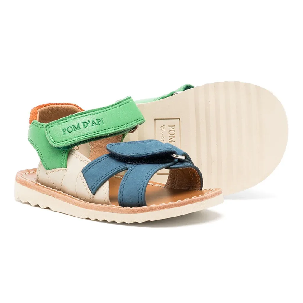 Multicolour Nappa Leather Sandals