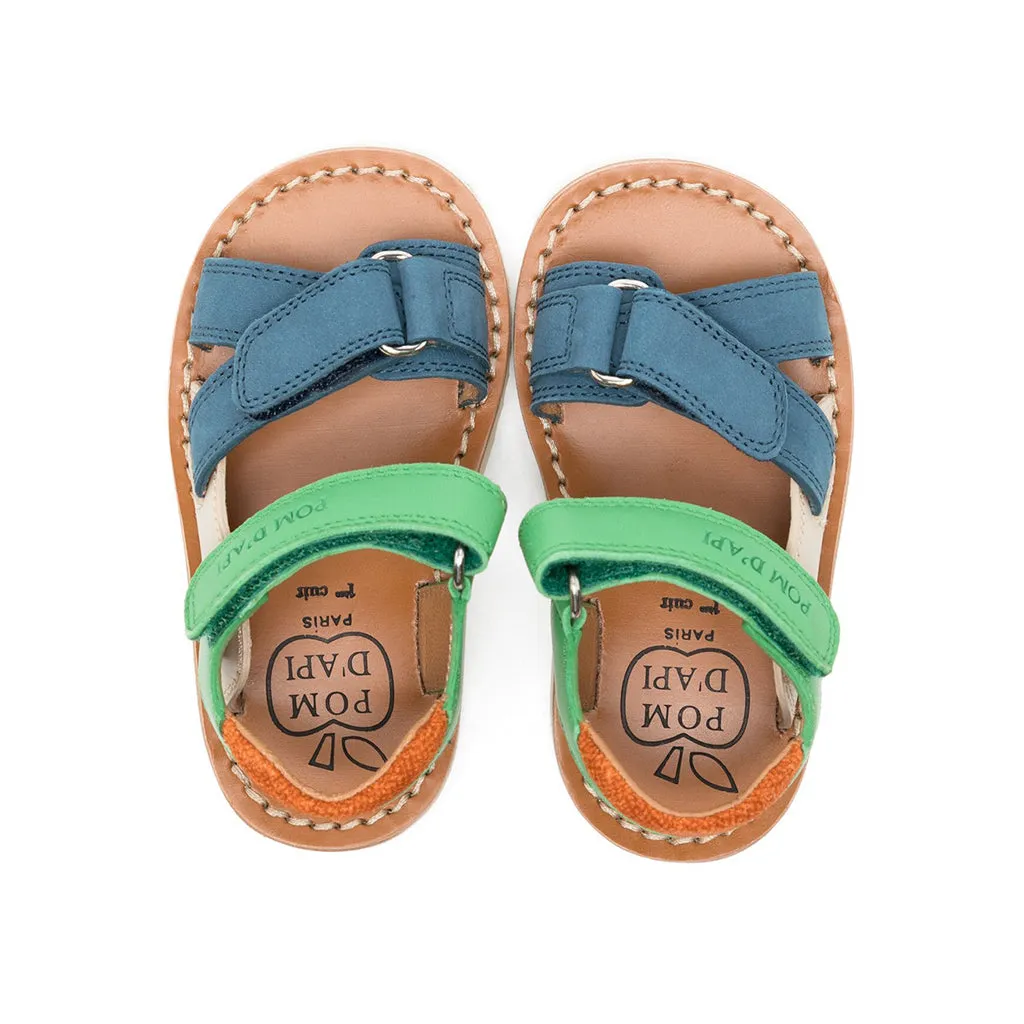 Multicolour Nappa Leather Sandals