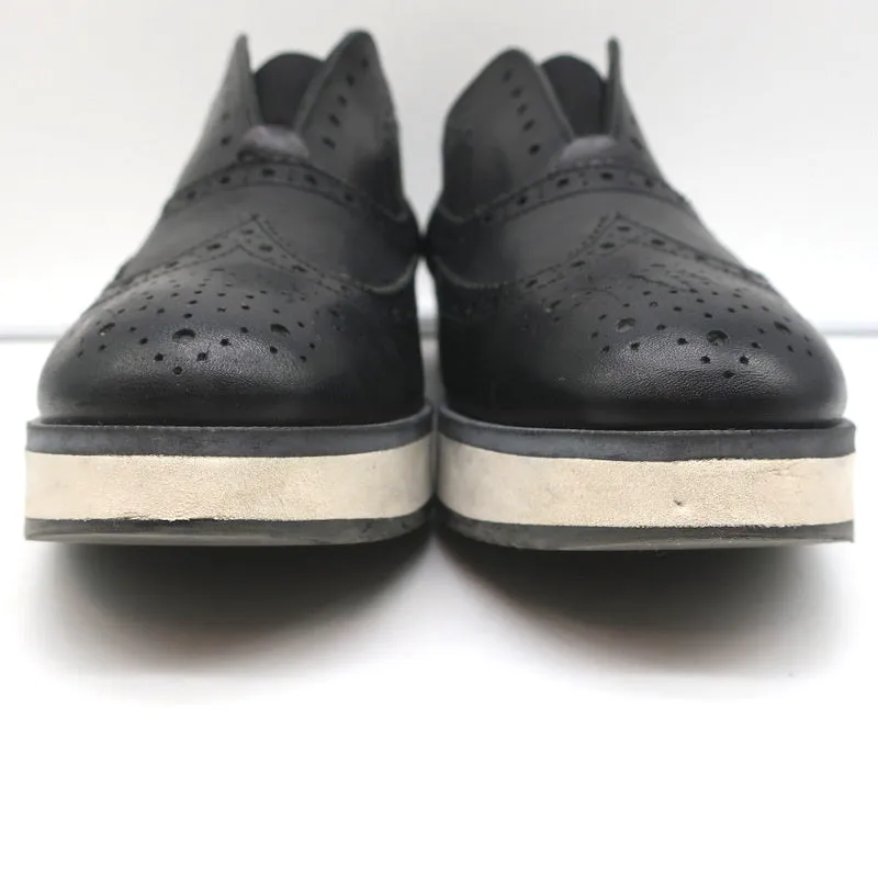 Rag & Bone Meli Flatform Brogues Black Perforated Leather Size 40