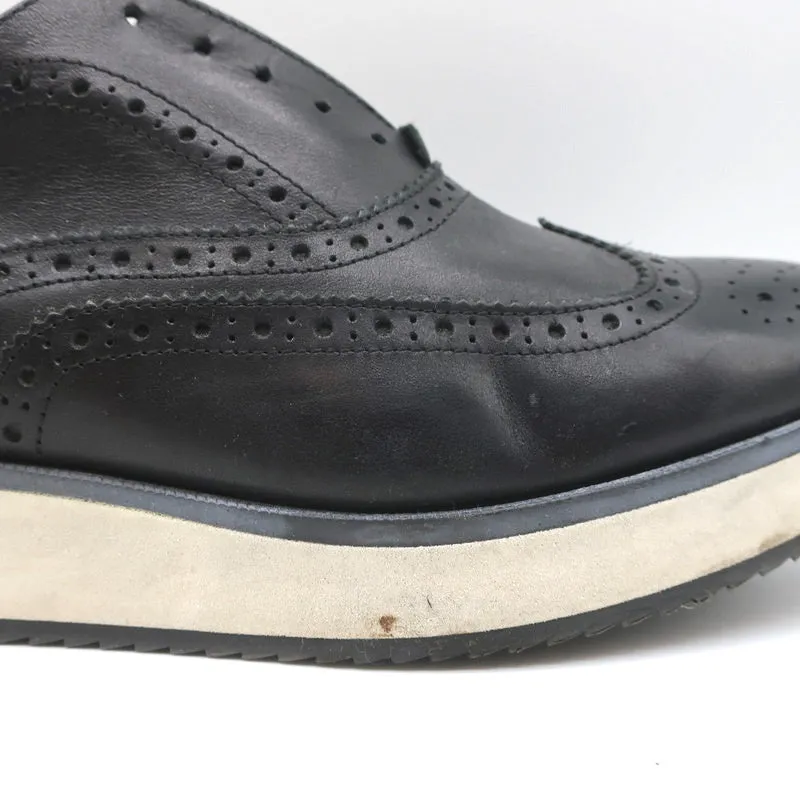 Rag & Bone Meli Flatform Brogues Black Perforated Leather Size 40