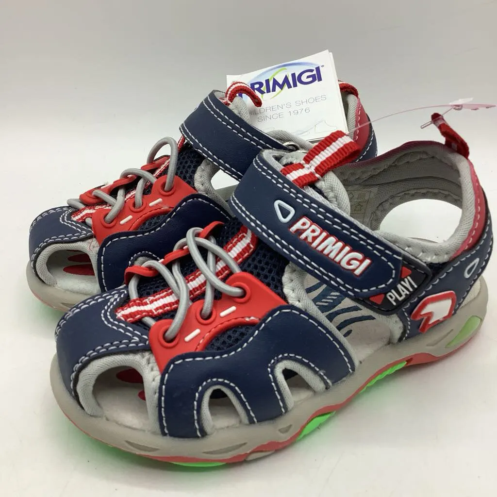 Size 8.5: Primigi Blue & Red Velcro Sandals