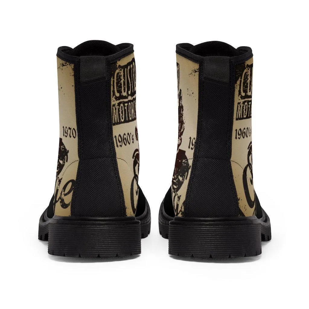 Skull Motorcycle Boots