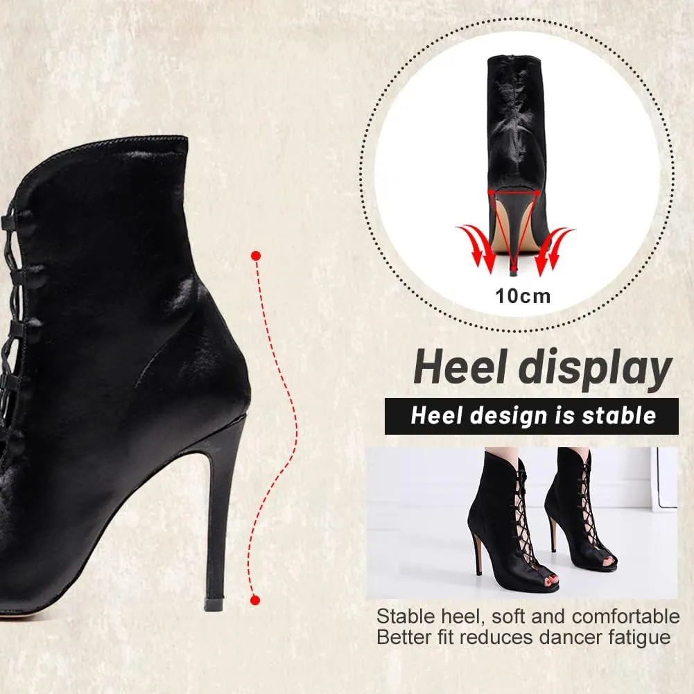 TINRYMX Womens Latin Dance Shoes Open Toe Professional Ballroom Salsa Tango Dance Shoes,Model-YCL526