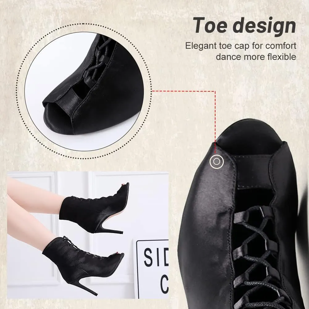 TINRYMX Womens Latin Dance Shoes Open Toe Professional Ballroom Salsa Tango Dance Shoes,Model-YCL526