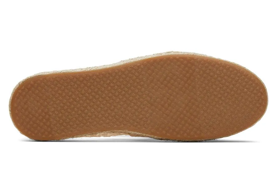 TOMS Womens Alpargata Floral Lace Rope Espadrille - Natural