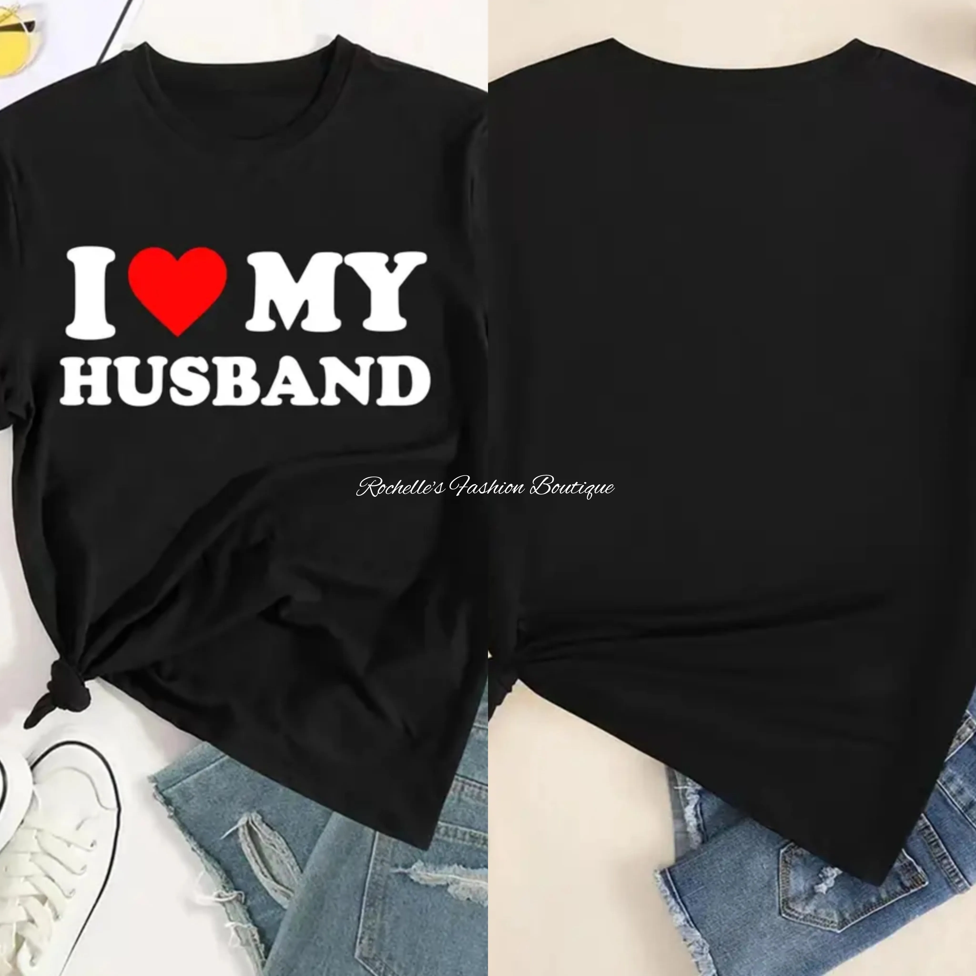 White I Love My Husband T-Shirt