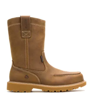 Wolverine Men's Floorhand Moc-Toe Pull-On Work Wellington - Dark Wheat (SOFT TOE)