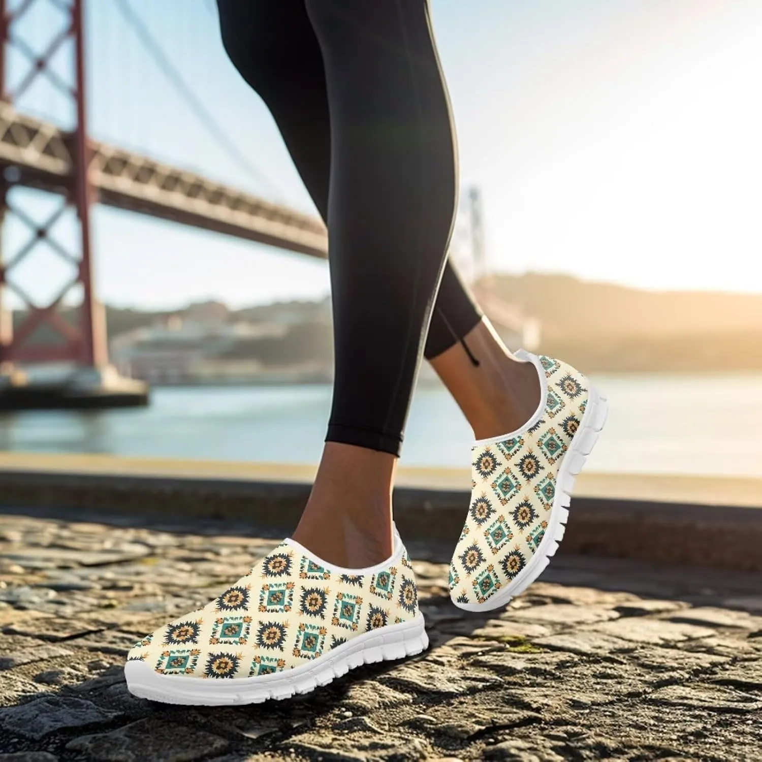 Women's Sneaker Casual Comfortable Slip On Shoes Low Top Lightweight Non-Slip Holiday Walking Sneaker for Women US 5.5-11.5
