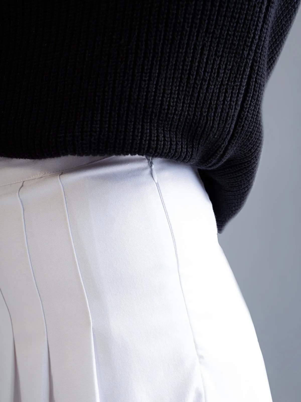 Y2k White Pleated Tennis Skirt