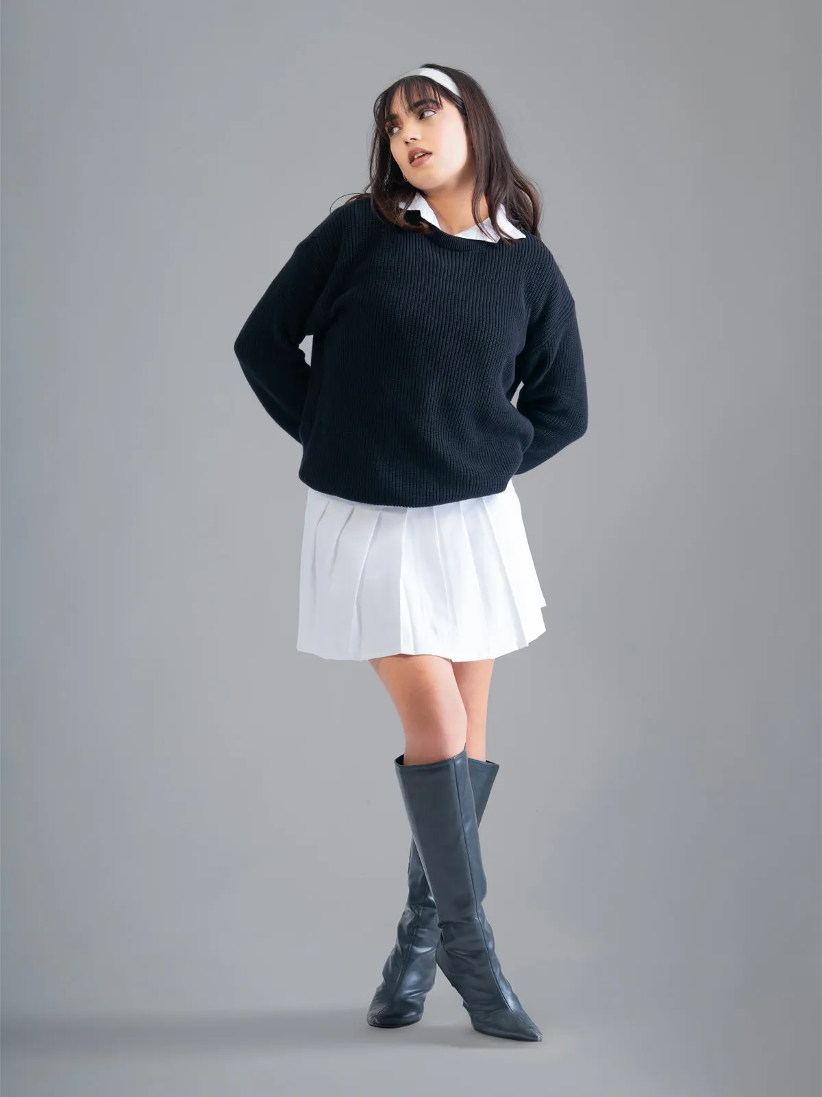 Y2k White Pleated Tennis Skirt