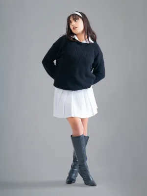 Y2k White Pleated Tennis Skirt